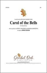 Carol of the Bells SSA choral sheet music cover